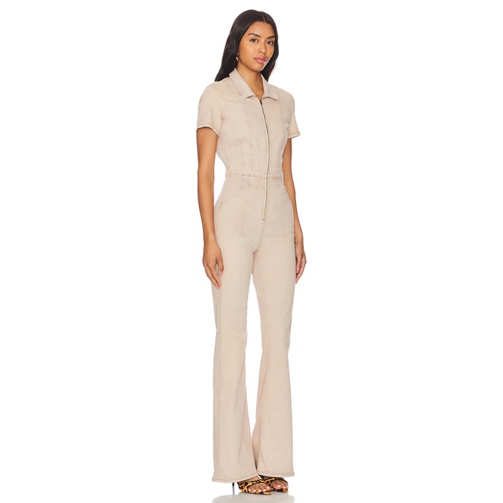 Free People We The Free Jayde Flare Jumpsuit in Blushing, size small - Picture 3 of 6